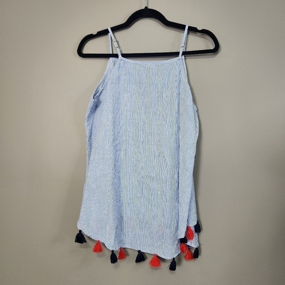 Papermoon Lightweight Cotton Summer Tank Tassle Accents Large - Picture 5 of 10